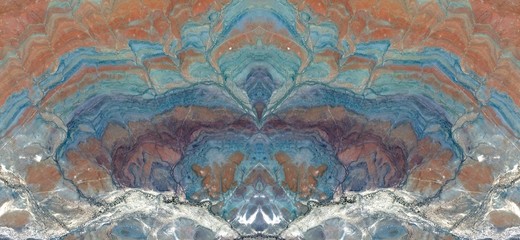 abstract symmetrical photograph of the deserts of Africa from the air, aerial view, abstract...