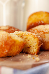 Homemade oat cookies for snack close up
