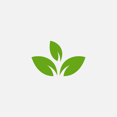 Obraz premium Green leaf ecology nature element vector icon, Leaf Icon, green leaf ecology nature element vector