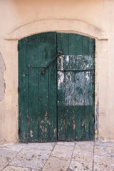 Old wooden doors .