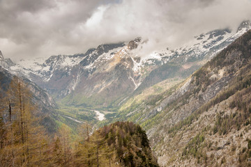 Fototapeta premium The Russian road to Vrsic - Slovenia