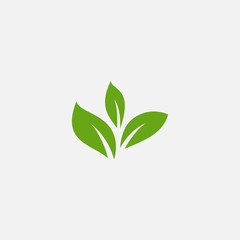 Green leaf ecology nature element vector icon, Leaf Icon, green leaf ecology nature element vector