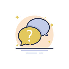 Question Bubble Vector Icon