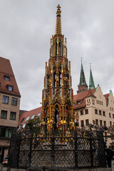 Fototapeta na wymiar St. Lorenz church in the city Nuremberg, Bavaria, Germany