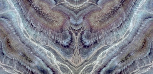 abstract symmetrical photograph of the deserts of Africa from the air, aerial view, abstract...