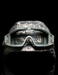 Military supplies. Bombproof helmet.