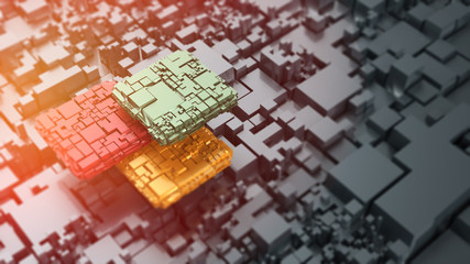 Database information processing. Data transfer integrated microchip. Digital network and computing.