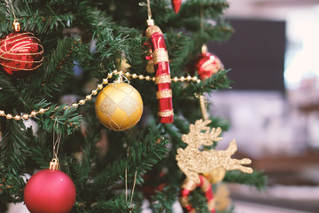 Christmas background and decoration object can use for design, festival and celebration poster layout, advertising banner design, Christmas concept.