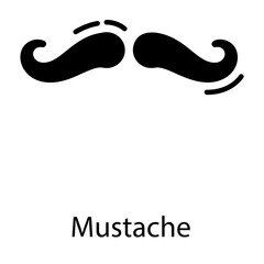 Mustache Solid Vector 