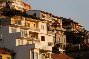 Fototapeta na wymiar Modern apartments in Ulcinj, Montenegro