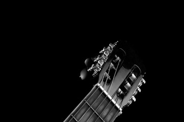 Monochrome classic guitar headstock