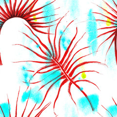 Tropical Blue Seamless Pattern