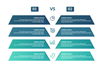 comparison infographic template design for business presentation 