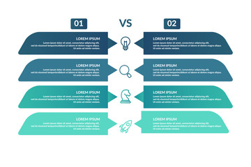comparison infographic template design for business presentation 