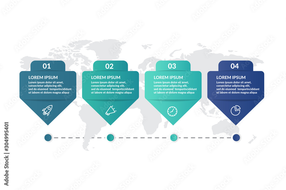 Wall mural step or process infographic template design . infographic concept for presentations, banner, workflow layout, process diagram, flow chart and how it work