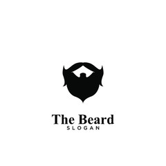 Beard logo icon design vector illustration