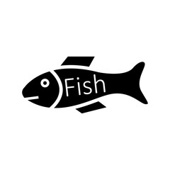 Fish con vector in simple style