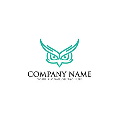owl logo design vector template