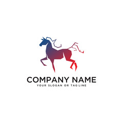 horse logo design vector template