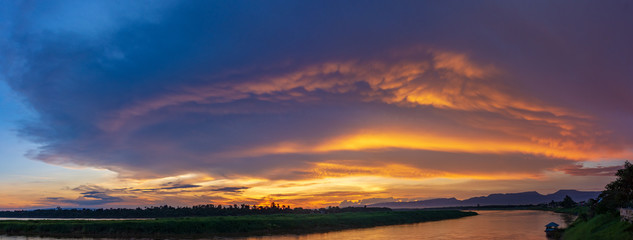 Cloudscape Against Sky During Sunset