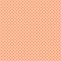 pink polka dot background with dots. - obrazy, fototapety, plakaty