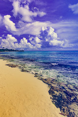 tinted fantastic landscape caribbean coast