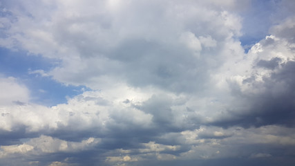 Beautiful blue sky background with cirrus clouds