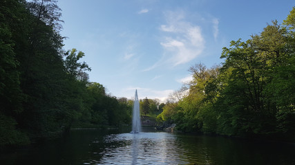  Fountain in the lake dendrological park Sofiyivka