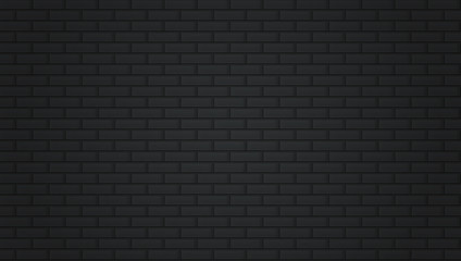 Black brick wall seamless background