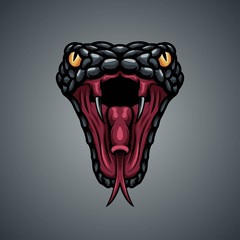 Viper snake mascot for sport and esport logo team