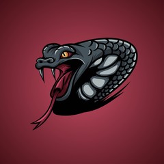 Viper snake mascot for sport and esport logo team