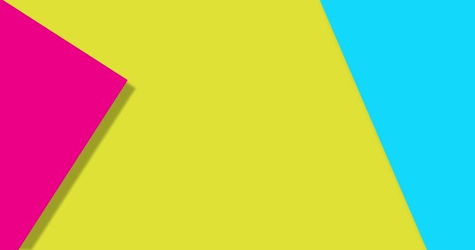 Flat design multicolored and simple geometric backgrounds. Colorful minimalism with animated geometric elements. flat colors and shadows. Background for transitions. Simple, minimalism abstract shapes