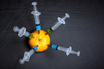 nitrate syringe fruit leather background 