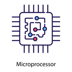 Computer Microchip Vector 