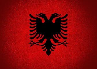 flag of albania textured background 