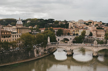Views of the main streets of Rome, Italy
