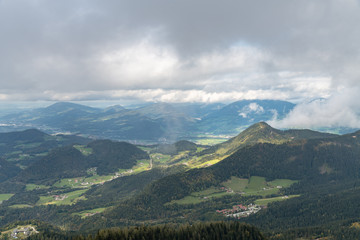 Panorama view of Berchtesgaden National Park from Kehlsteinhaus (Eagle's Nest)