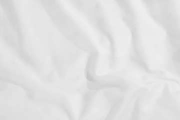 bedding White sheets with copy space.