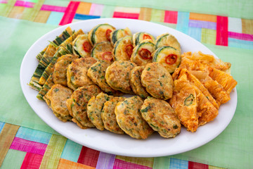 Korean style pan-fried meatballs and other style pancakes