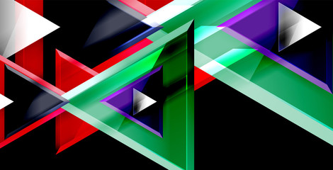 Dynamic triangle composition abstract background