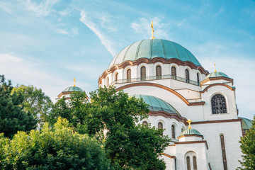Fototapeta na wymiar Saint Sava Orthodox Cathedral, Hram Svetog Save in Belgrade, Serbia