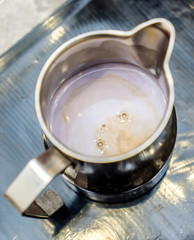 barista making coffee