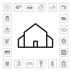 House outline icon illustration isolated vector sign symbol