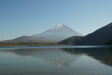Lake Motosu and Mt.FUJI