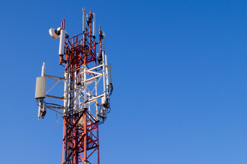 cellular antenna on sky background