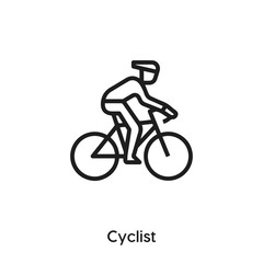 Cyclist icon vector. Cyclist icon vector symbol illustration. Modern simple vector icon for your design. Cyclist icon vector	