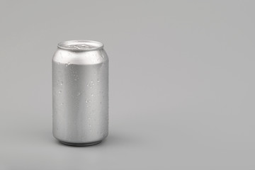 wet metal aluminum beverage drink can. photography