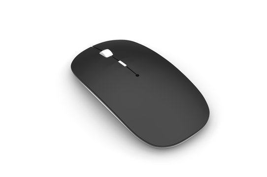 Blank promotional computer mouse for promotional branding. 3d render illustration.
