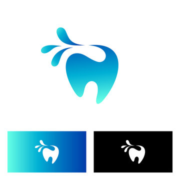 dental and water drop logo design