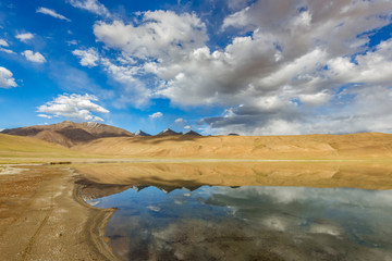 scenic view of kyagar lake in ladakh, india